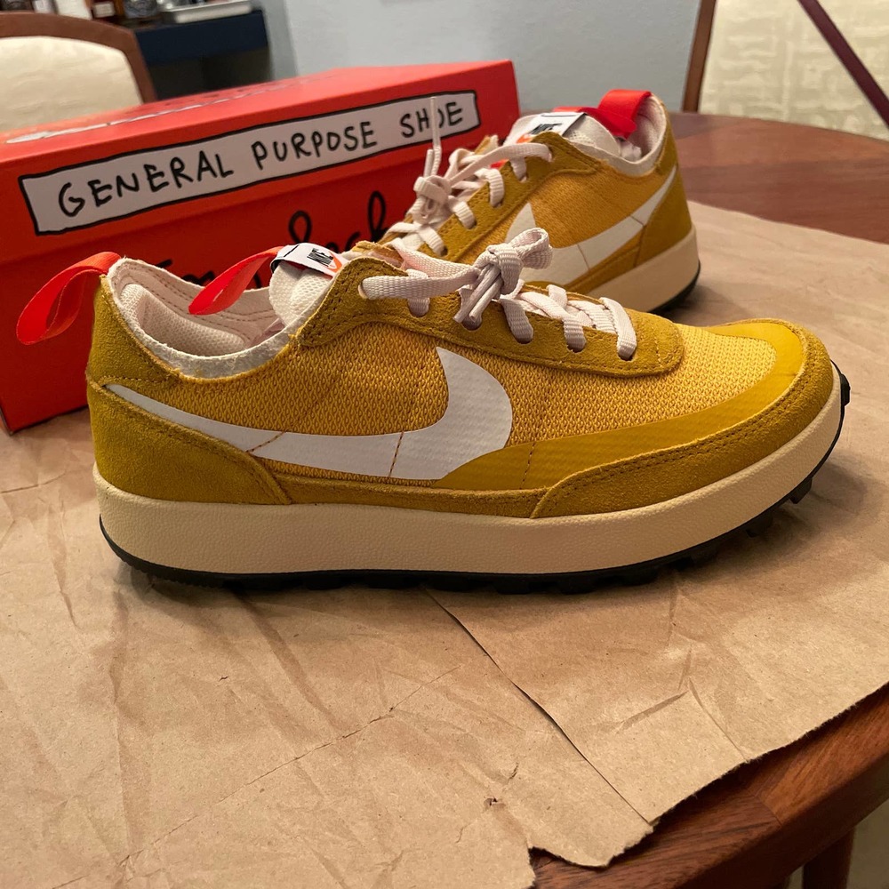 Tom Sachs Nike NikeCraft General Purpose Shoe Archive Dark Sulfur 7.5W 6M NEW